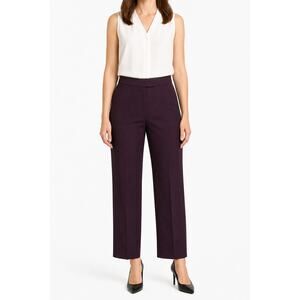 Hobbs London Womens Plum Burgundy Tailored Trousers US 2 UK 6 Corpcore Classics